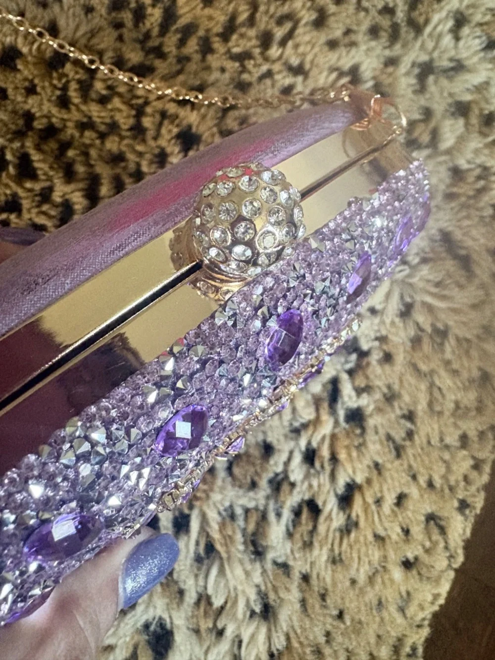 Purple Bejeweled Purse